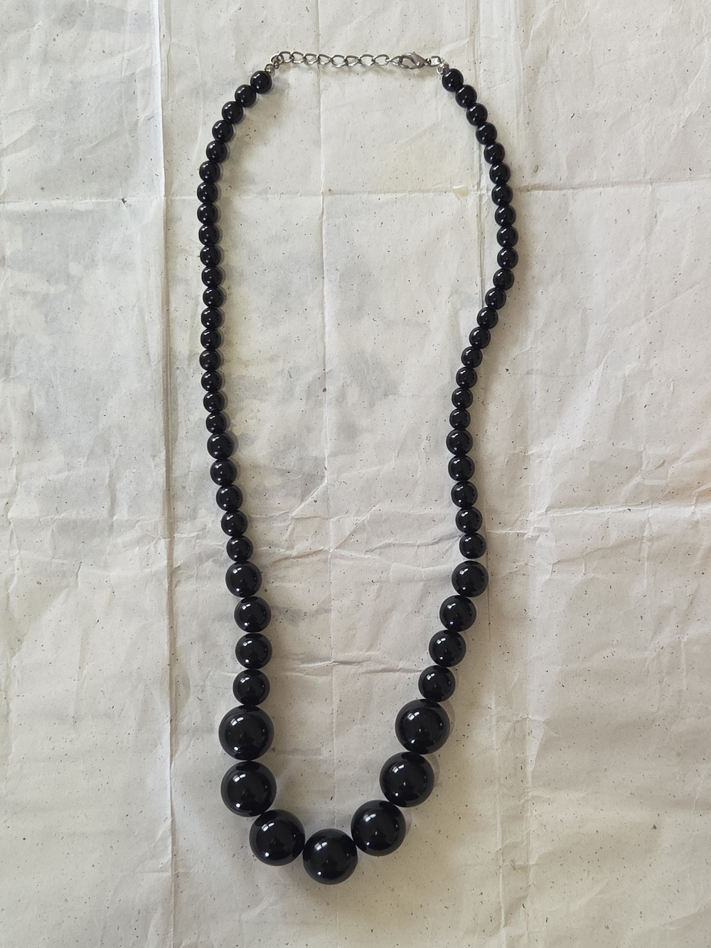 Classic Black Beaded Necklace
